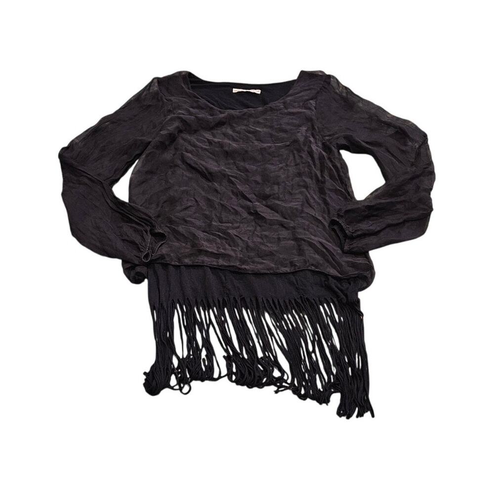 Tempo Paris Small Black Long Sleeve Shirt